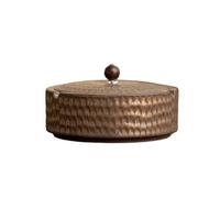 Portable Ashtray with Lid Retro for Living Room Room Office Desktop Coffee Table Metal Ornaments Outdoor