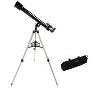 Portable Astronomical Telescope,Refractor Telescope for Kids And Astronomy Beginners With Lightweight Tripod,Phone Mount and Carry Bag,Perfect for Educational Gift (Silver+phonemount+bag A) (Blac