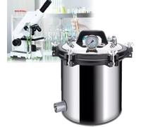Portable Autoclave Steam Sterilizer - High Pressure Stainless Steel Sterilization Pot for Dental Lab Equipment - Safe Dry Burn Prevention
