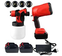 Portable Automatic High-pressure Paint Spray Gun, 700ml Paint Spray Gun Capacity, Adjustable Nozzle 1.0-2.5mm, Copper Anti-clogging Nozzle, Multi-scene Spray Application