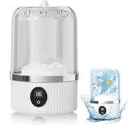 Portable Automatic Mini Washing Machine, 2025 New Portable Rechargeable Mini Ultrasonic Washing Machine for Underwear, Compact Travel Laundry for Apartment (White)