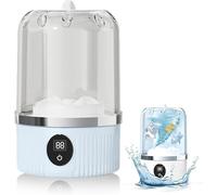 Portable Automatic Mini Washing Machine, 2025 New Portable Rechargeable Mini Ultrasonic Washing Machine for Underwear, Compact Travel Laundry for Apartment (Blue)