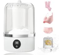 Portable Automatic Mini Washing Machine, 2025 New Portable Rechargeable Mini Ultrasonic Washing Machine for Underwear, Compact Travel Laundry for Apartment, Dorm, RV, Camping, White (White)