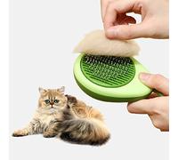 Portable Avocado Dog & Cat Slicker Brush - Self-Cleaning, Massaging Grooming for Pets with All Hair Types