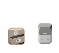 Portable B1 English Label Printer Handheld Thermal Device For Barcode QR Code Stickers Compatible With Standard Color Paper Rolls(Gy Gift 1Roll)