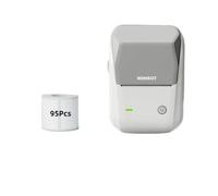 Portable B1 English Label Printer Handheld Thermal Device For Barcode QR Code Stickers Compatible With Standard Color Paper Rolls(Gy 50x80 3 Rolls)