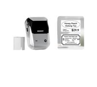 Portable B1 English Label Printer Handheld Thermal Device For Barcode QR Code Stickers Compatible With Standard Color Paper Rolls(Sr 40x30 3 Rolls)