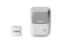 Portable B1 English Label Printer Handheld Thermal Device For Barcode QR Code Stickers Compatible With Standard Color Paper Rolls(Gy 40x60 3 Rolls)