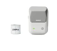 Portable B1 English Label Printer Handheld Thermal Device For Barcode QR Code Stickers Compatible With Standard Color Paper Rolls(Gy 50x30 3 Rolls)