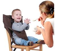 Portable Baby Booster Seat Dining Chair Safety Harness, Toddler High Chair Feeding Chair Seat Cover Belt, Foldable Highchairs Cover Safe Strap Suitable for Most Chairs (Brown)