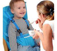 Portable Baby Booster Seat Dining Chair Safety Harness, Toddler High Chair Feeding Chair Seat Cover Belt, Foldable Highchairs Cover Safe Strap Suitable for Most Chairs (Blue)