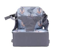 Portable Baby Booster, Waterproofing Foldable Kitchen Chair Booster Cushion with Adjustable Straps, for Dining or Traveling on The Go