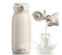 Portable Baby Bottle Warmer, 500 ml, Bottle Warmer for Babies, Warm/Keep Warm/Sterilize, Fast Heating in 3 Mins, 10400 mAh Battery, for Water/Milk/Breast Milk