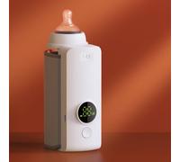 Portable Baby Bottle Warmer, 6 Stage Temperature Control, Temperature Digital Display, USB C Rechargeable Bottle Warmer for Home Travel