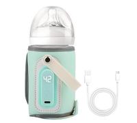 Portable Baby Bottle Warmer Bag with USB Charging & LCD Display | 21W Cordless Electric Milk Warmer for Travel | 5-Gear Adjustable Baby Milk Warmer Compatible with Tommee Tippee/MAM/Lansinoh Bottles