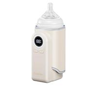 Portable Baby Bottle Warmer for Fast Heating and Keeping Milk Warm for Constant Temperature Compact and Light (White)