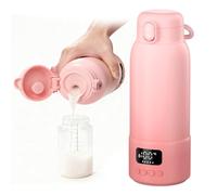 Portable Baby Bottle Warmer for On the Go: 500 ml Heating Modes for Breast Milk and Water, Fast Heating and Long Battery Life, Large Capacity for All Day