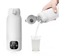 Portable Baby Bottle Warmer for Travel - 500 ml 316L Stainless Steel, 3 Min Quick Heating & Pasteurisation, 24 Hours Dual Temperature (±1℃) for Breast Milk/Pre-Food/Water