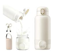 Portable Baby Bottle Warmer for Travel, 500ml Large Capacity for Breast Milk & Water, Precise Temperature Control, Fast Heating Milk Heater with Bottle Sleeve