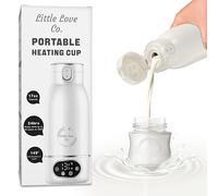 Portable Baby Bottle Warmer for Travel - Milk & Water Warmer, Ideal for Breastmilk and Baby Bottles - Accurate Temperature Control - 17 oz Big Capacity - Touch Screen Display - On-The-Go Convenience