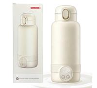 Portable Baby Bottle Warmer for Travel, with 14000 mAh Battery, Quick Heating in 2 Minutes, Mobile Baby Bottle Warmer, 500 ml Capacity, for Breast Milk, Water (37 - 100 °C Adjustable)