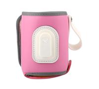 Portable Baby Bottle Warmer - USB Rechargeable with 35°C-50°C Adjustable Temperature & Even Heating for Breastmilk/Formula (Pink)