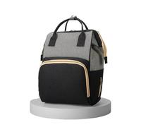 Portable Baby Changing Bag Backpack, Large Wear-resistant Diaper Bag，Multifunctional Neutral Baby Travel Bags, Baby Bag For Mum(Black gray)