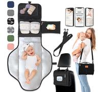 Portable Baby Changing Mat, Baby Gifts for Boys and Girls, Travel Changing Mat for Newborn, Waterproof Baby Changing Mat, Foldable and Removable Changing Station