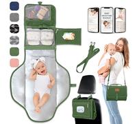Portable Baby Changing Mat, Travel Changing Mat for Newborns, Large Waterproof Baby Changing Mat, Foldable and Removable Changing Station with Wipes Pockets, Baby Products Pillani