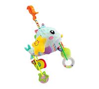 Portable Baby Crib Mobile with Calming Rattle & Wind Tolls for Sensory Arousal Visual Auditory Infant Toy Pushchair Hanger Newborns Pushchair Wind