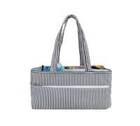 Portable Baby Diaper Storage Bag Travel Striped Organiser Handbag with Spacious Compartments for Newborns Necessities