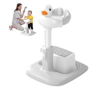 Portable Baby Shower Standing Support, Baby Stand up Shower with Anti-Pinch Adjustable Height and Armrest for Changing Clothes Shower Holder Maker Idea Gift for 8-36 Months