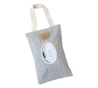 Portable Baby Wipe Holder 3Refillable Dustproof Wiper Dispenser Bag Bear Pattern for Diaper Bags Travel Baby Wipe Holder