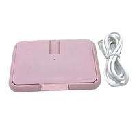Portable Baby Wipes Warmer Napkin Warmer Box Paper USB Charging Wet Wipes Dispenser for (Pink) Portable Baby