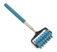 Portable Back Massage Roller Telescopic Rod and Curved with Adjustable | Stainless Steel and Resin Construction, Double-row Rollers, Textured Protrusions, Firm Grip for Office Workers and Elderly