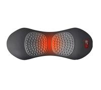 Portable Back Support Massage Pillow - Hot Compress, Memory Foam Cushion Relieves Back Strain | Supports The Lumbar Region for Extended Use at Work While Commuting Studying & Resting Comfortably