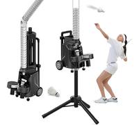 Portable Badminton Launcher Machine, Adjustable Smart Shuttlecock Feeder for Practice, Ideal for Beginners and Professional Training
