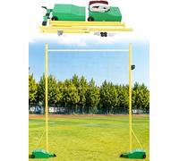 Portable Badminton Net with Poles and Wheels, Adjustable Indoor Outdoor Badminton Set for Backyard, Driveway, School and Park Use