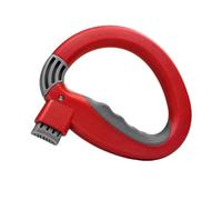 Portable Bag Carrier Handle Grip with Contoured Finger Fit, Red | ABS Helper for Errand Transport, Market Purchases, Storage Access
