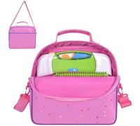 Portable Bag Compatible with Leapfrog LeapStart 3D Interactive Learning System for LeapFrog 2-in-1 LeapTop Touch for LeapFrog Scout and Violet 100 Words Book and Storage for 5-6 Books (Case only)Pink