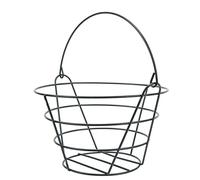 Portable Ball Basket Container, Metal Lightweight Large Capacity Basket with Foldable Handle for Course, Schools, Driving Ranges (Small (5.9in))