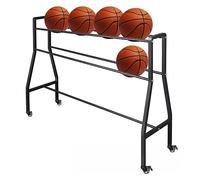 Portable Ball Storage Garage, Adjustable Height Movable Rack for Courts | Adjustable Height Ball Storage Rack for Efficient Organization in Courts and Playgrounds