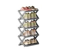 Portable Bamboo Shoe Rack - 3/4/5-Tier Folding Storage for Bedroom & Hallway - No Assembly Required Space-Saving Vertical Design Stylish & Functional.
