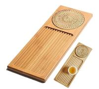 Portable Bamboo Tea Tray - Mini Rectangular Chinese Gongfu Tea Table for Home & Office, Elegant Teahouse Accessory, Ideal for Tea Lovers and Ceremonies