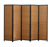 Portable Bamboo Woven Room Divider5 Panel Wooden e Indoor Separator for Bedroom & Sun Porch 1.5x0.4m/59"x15.7"Foldable Privacy Partit