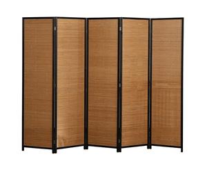 Portable Bamboo Woven Room Divider5 Panel Wooden e Indoor Separator for Bedroom & Sun Porch 1.5x0.4m/59"x15.7"Foldable Privacy Partit