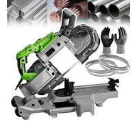 Portable Band Saw - 1100W, 45° Adjustable Cutting, Removable Base, 4.72in Capacity, Metal Band Saw for Steel, Rebar, Tubing, Pipes (Includes 6 Blades & Gloves)