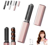 Portable Bang Styling Comb, Mini Hair Straightener for Bangs，Rose Gold