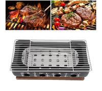 Portable Barbecue Stove, Japanese Style BBQ Grill, Charcoal Hibachi Grill for Yakiniku and Takoyaki, Compact Design with Aluminum Alloy Construction (XL)