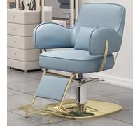 Portable Barber Chair 360° Rotatable Height Adjustable Hydraulic Ideal for Salons & Beauty Studios Stylish Blue Design Comfortable &